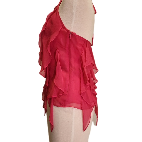 BCBGMaxAzria Collection Silk Halter Top - Picture 5 of 12